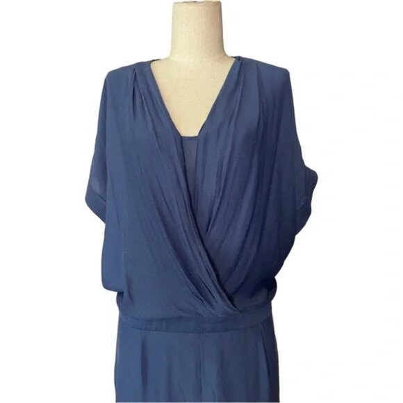 BCBGMAXAZRIA Short Sleeve Dress Blue Size 8 - Picture 5 of 16